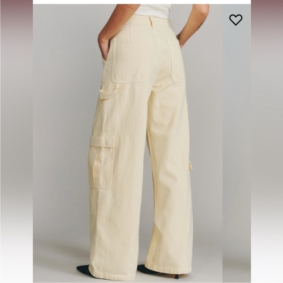 Reformation Landy Wide Leg Cargo Jeans Size 25 - Picture 3 of 8